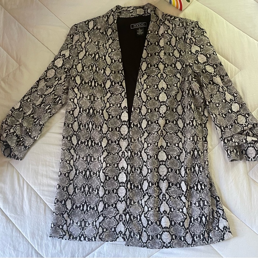 Animal print blazer